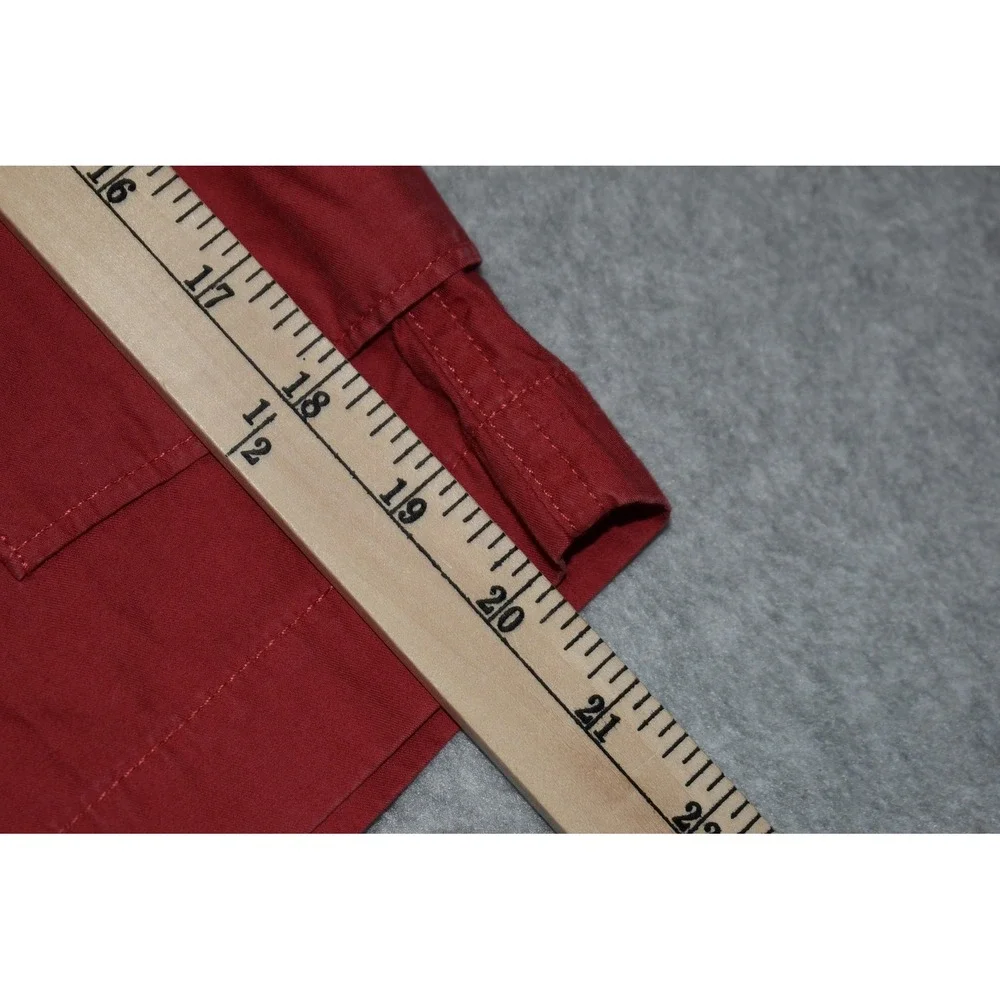 Polo Ralph Lauren Cargo Shorts Mens 33 Red Utility Canvas Cotton Flat